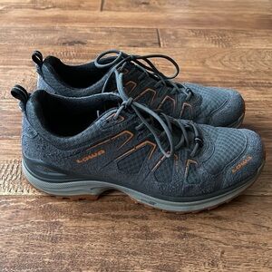 Lowa Innox Evo Low Hiking Shoes Walking Travel Comfort Gray Orange Mens Size 9